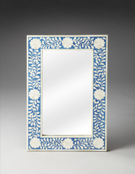 Vivienne Bone Inlay Powder Blue Mirror 16" x 24"