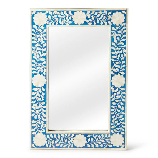 Vivienne Bone Inlay Powder Blue Mirror 16" x 24"