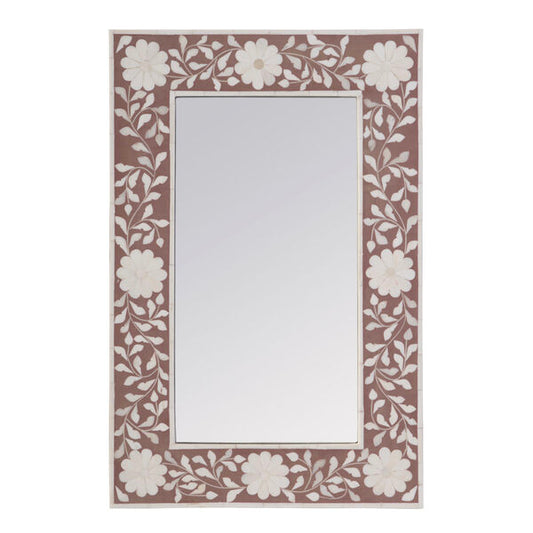 Vivienne Bone Inlay Rosy Mauve Mirror 16" x 24"