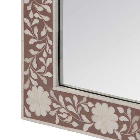 Vivienne Bone Inlay Rosy Mauve Mirror 16" x 24"