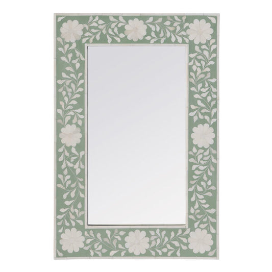 Vivienne Bone Inlay Sage Green Mirror 16" x 24"