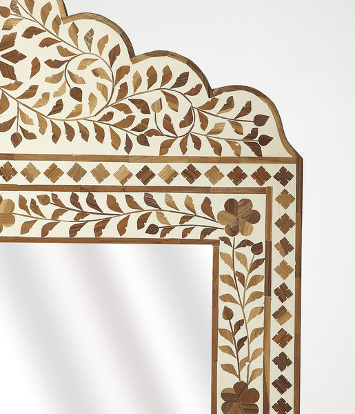 Vivienne Bone Inlay Mirror with Temple Crown