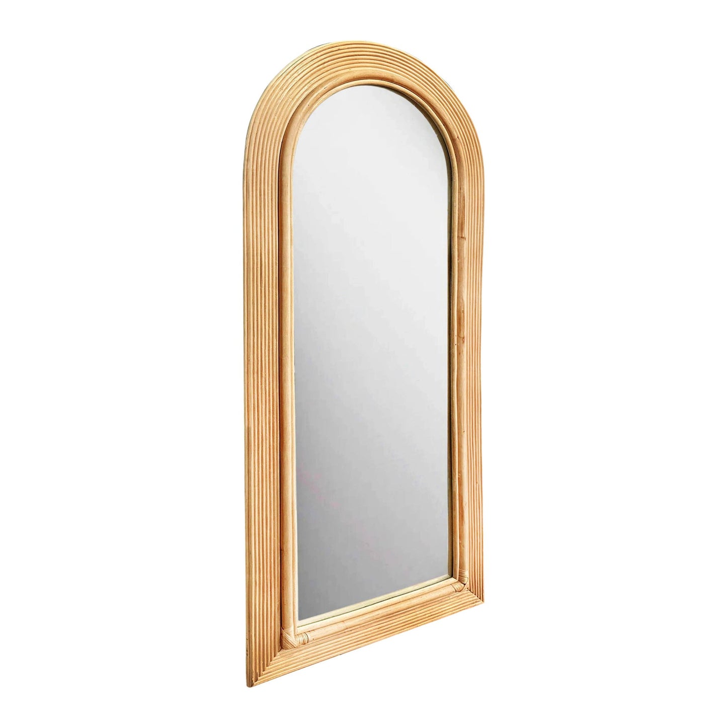 Side view of Boho Curves 70" Floor Mirror