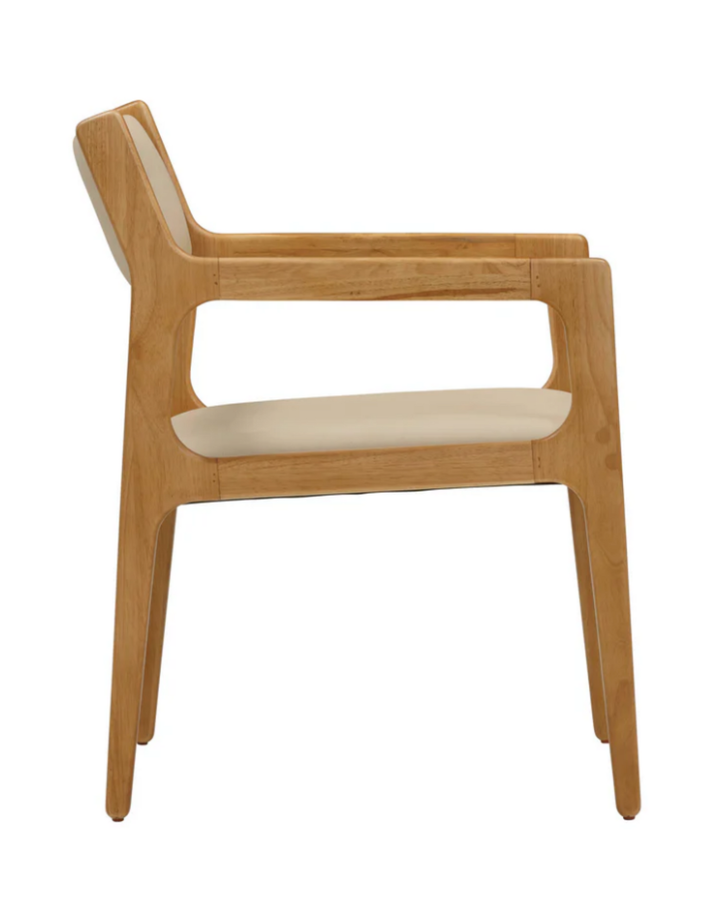 Side view of Harlow Vegan Leather Dining Chair Pair