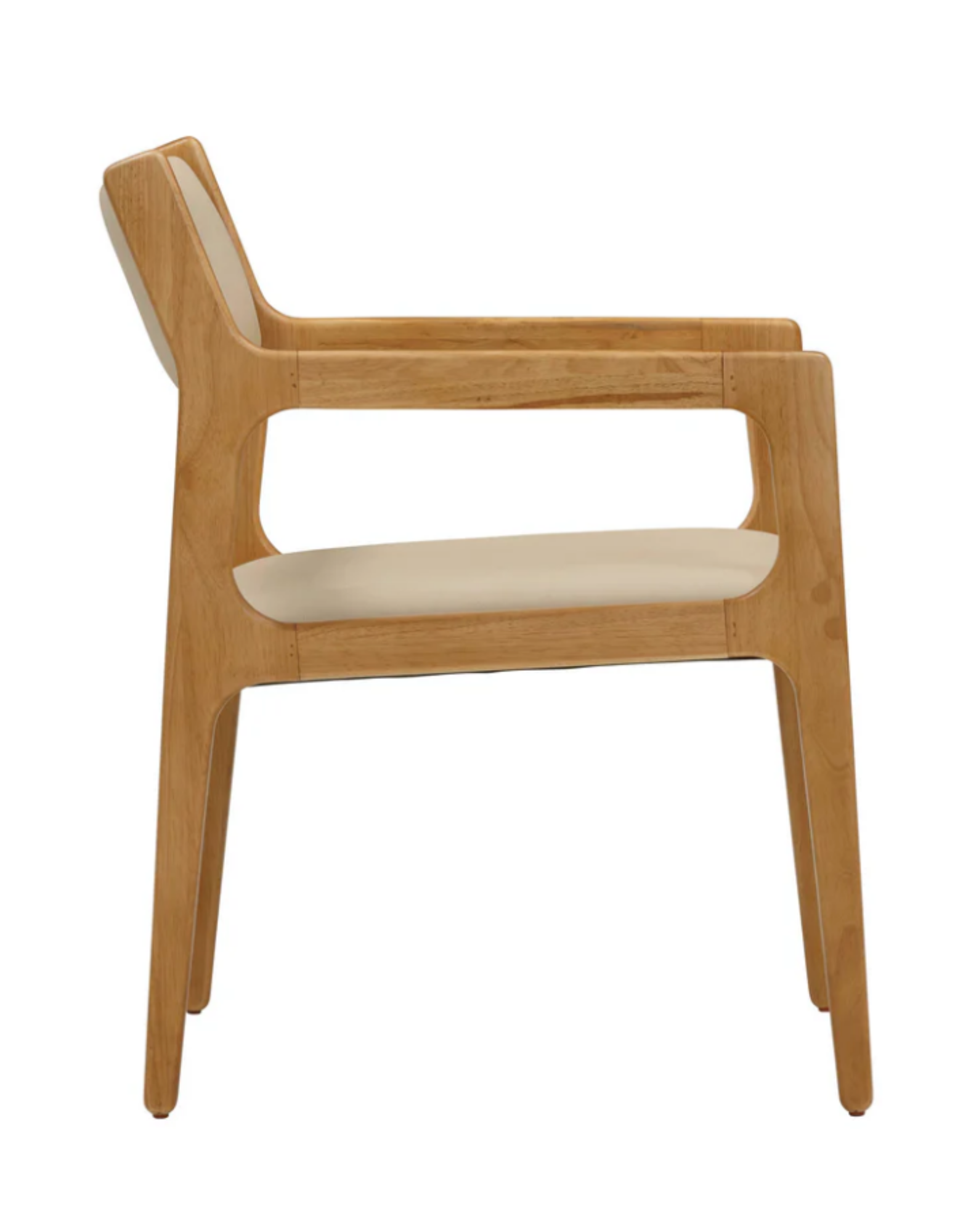 Side view of Harlow Vegan Leather Dining Chair Pair