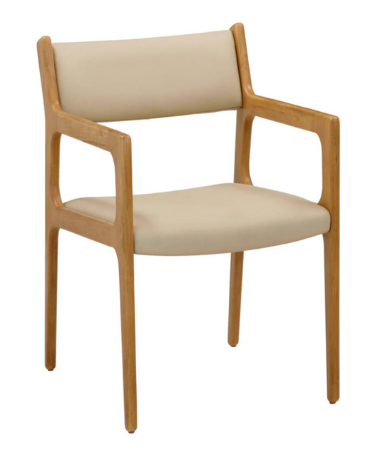 Full view of Harlow Vegan Leather Dining Chair