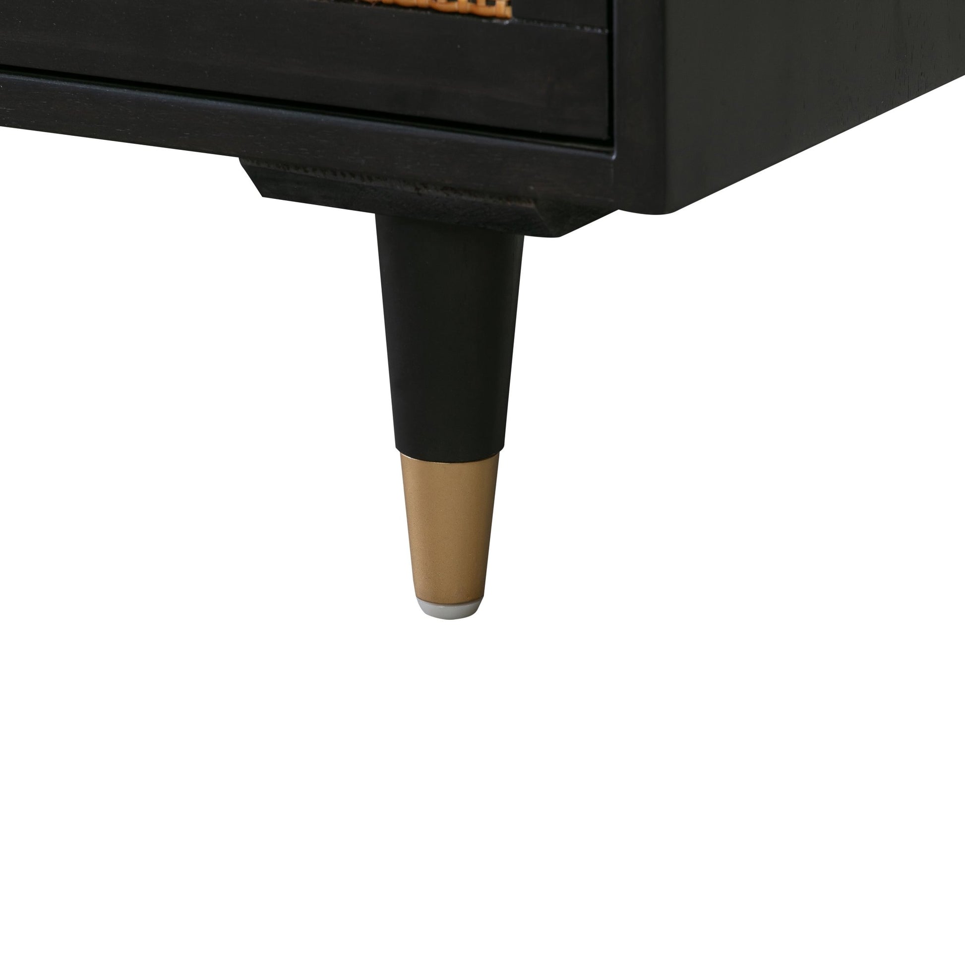 Gothic Black Leg Detail of Martinique Cane Desk