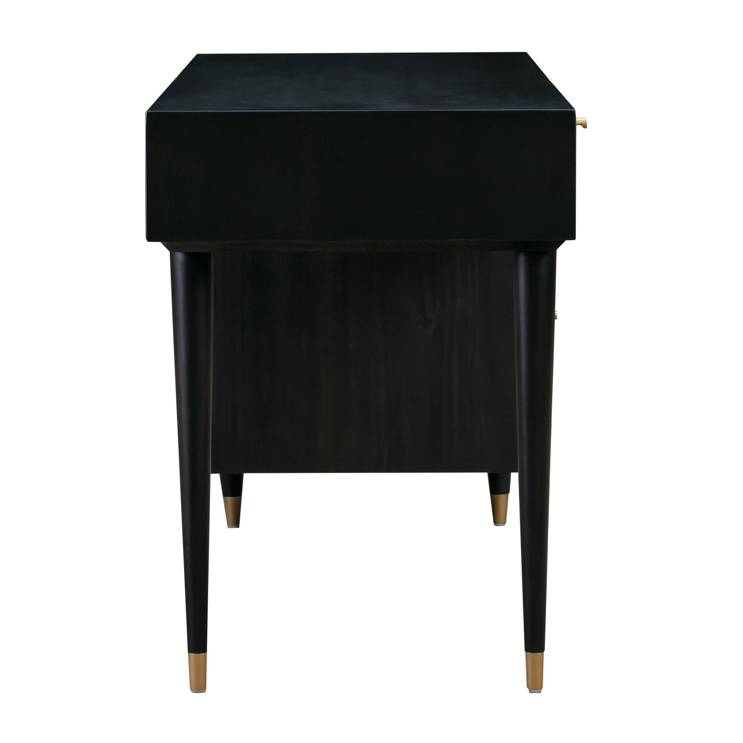 Gothic Black Side View of Martinique Cane Desk