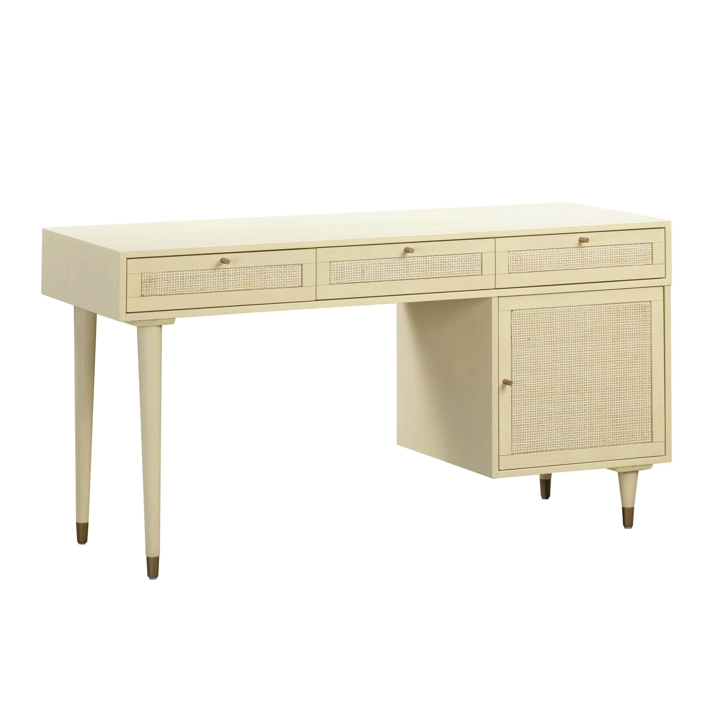 90's Cream Full view of Martinique Cane Desk