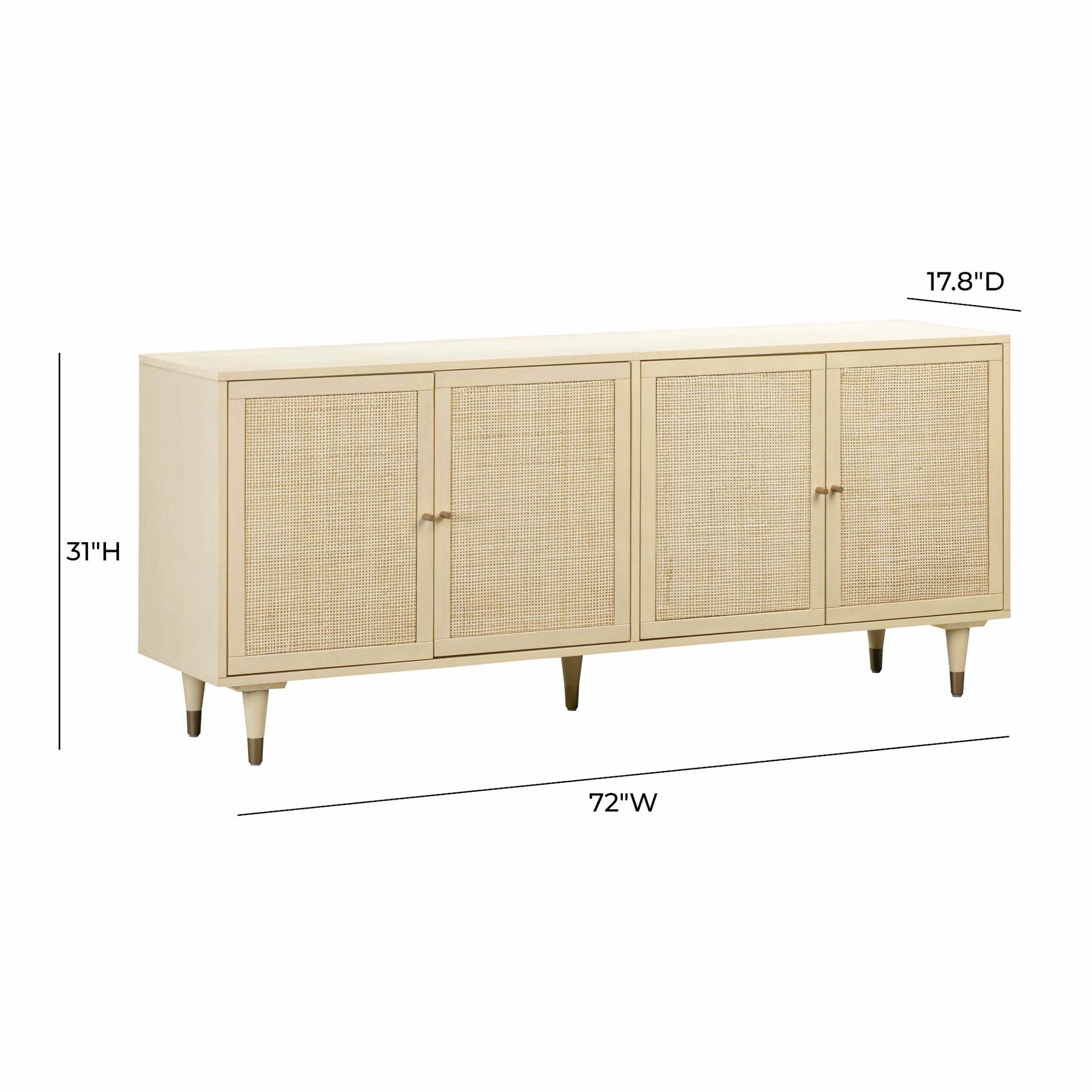Dimensions of Martinique Cane Credenza