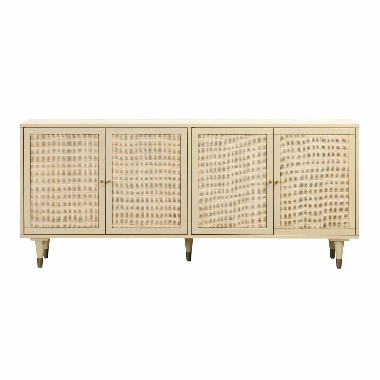 Front view of Martinique Cane Credenza