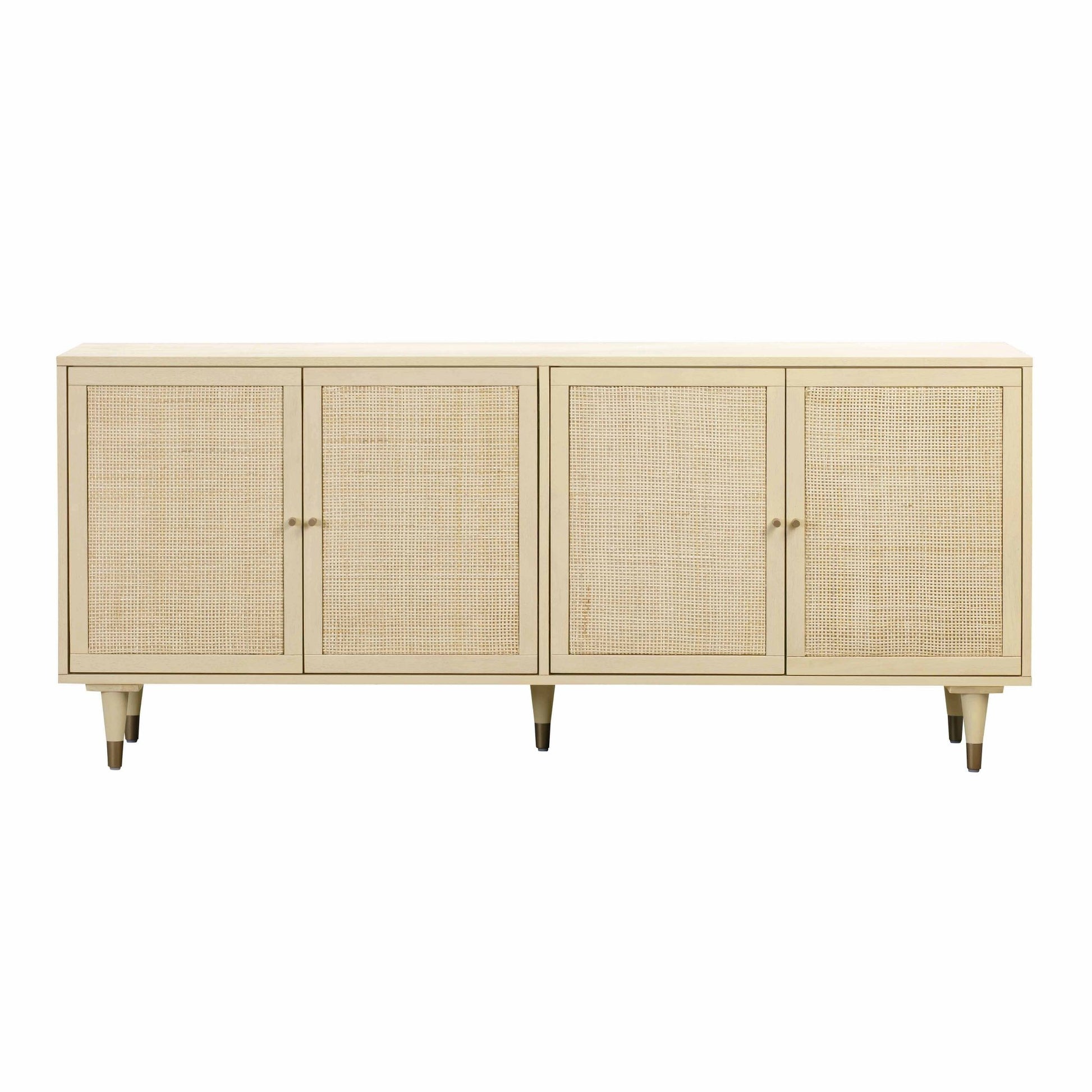 Front view of Martinique Cane Credenza