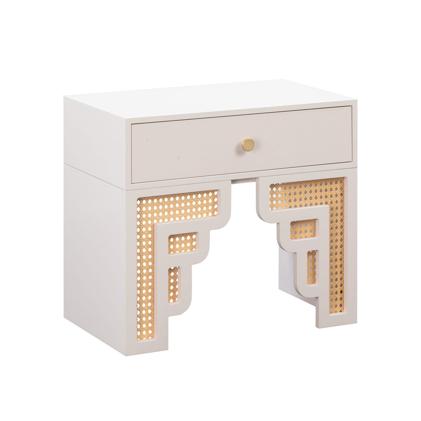 Whipped Cream Full View of Riviera Rattan Nightstand