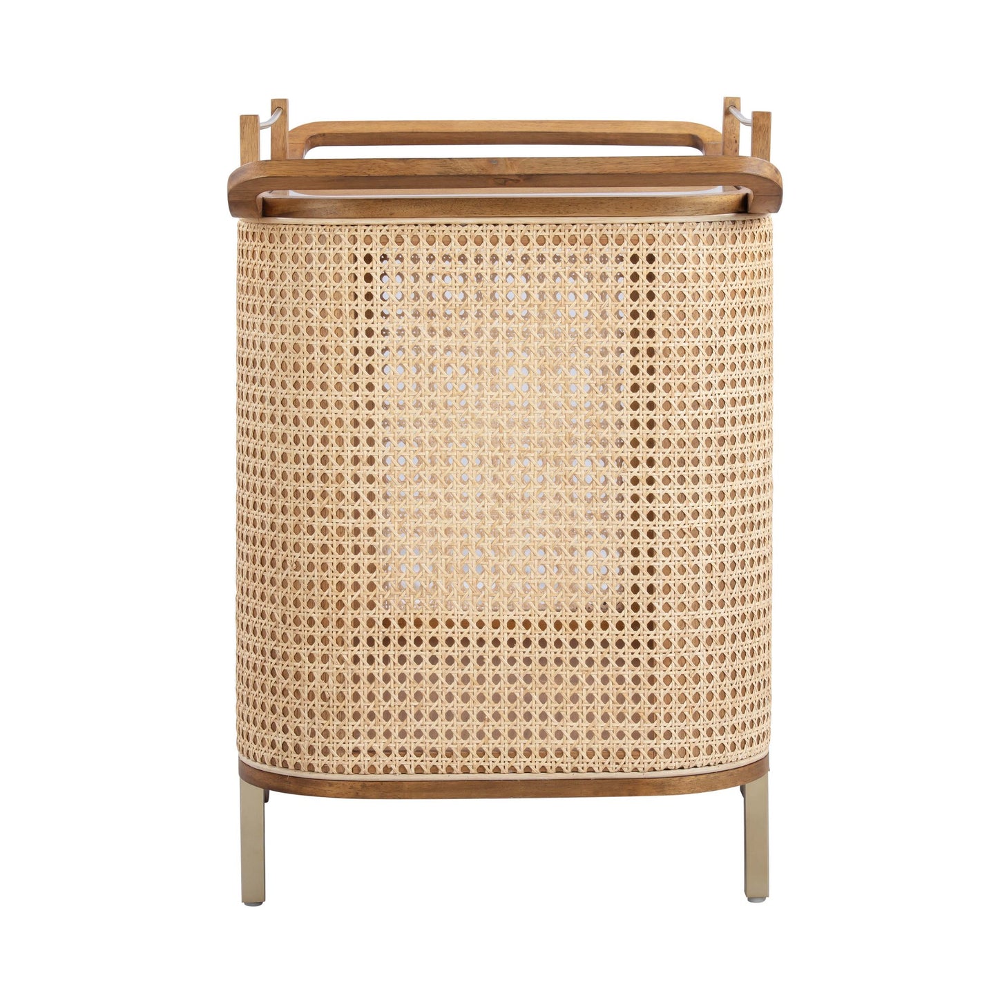 Side View of Soiree Cane Bar Cart