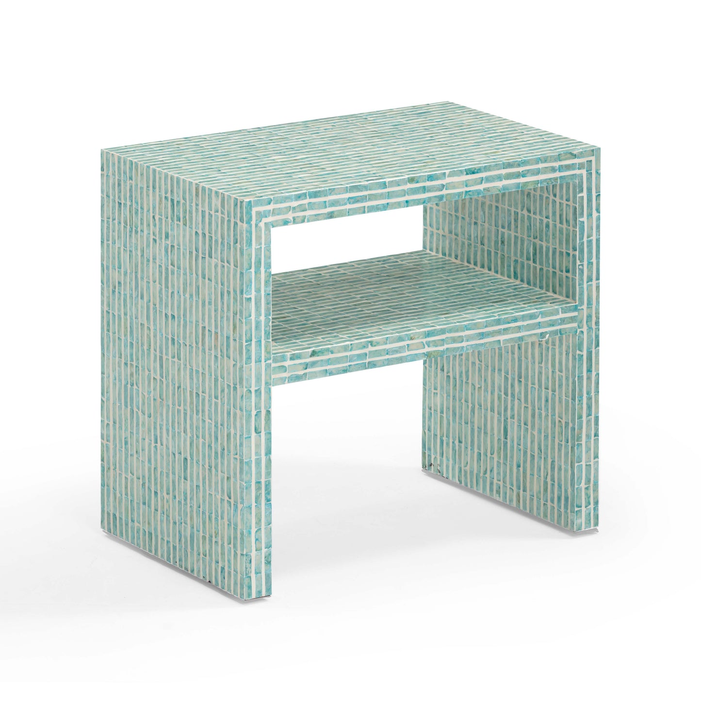 Derry Blue Capiz Shell Nightstand
