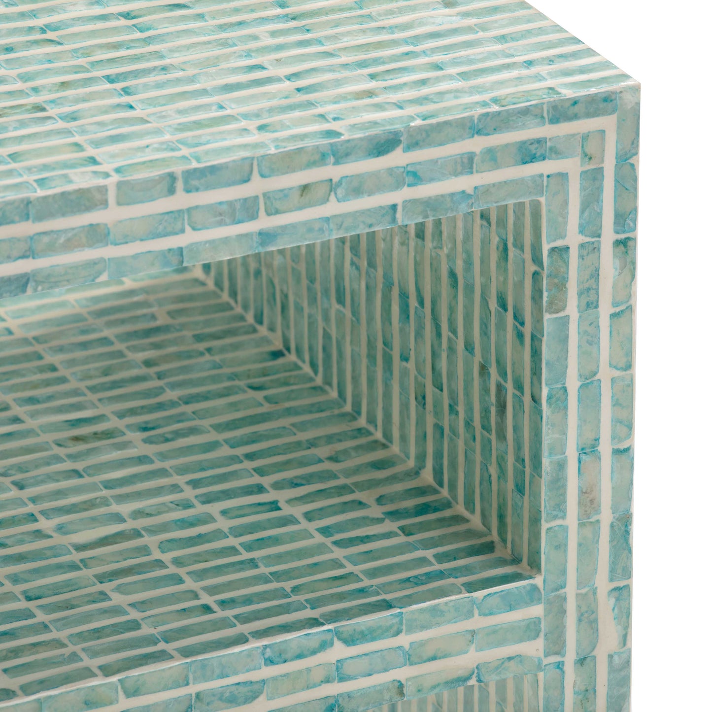 Derry Blue Capiz Shell Nightstand