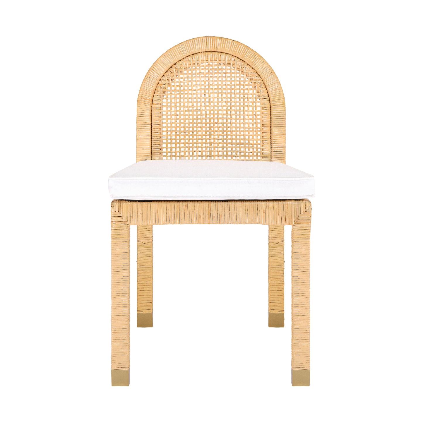 Amara Rattan Performance Fabric Arched Back Dining Chair