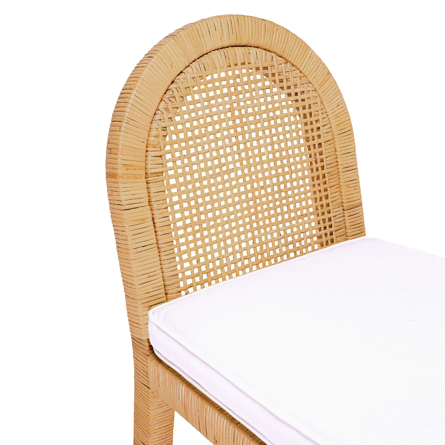 Amara Rattan Performance Fabric Arched Back Dining Chair