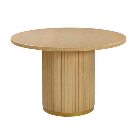Chelsea Natural Oak Wood 47" Round Dining Table