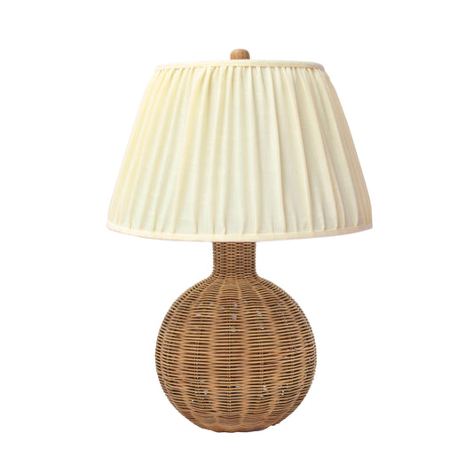 Pallora Cream & Natural Rattan Table Lamp