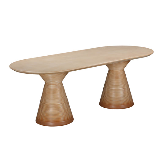 Fassa Terracotta Indoor/Outdoor 87" Oval Dining Table