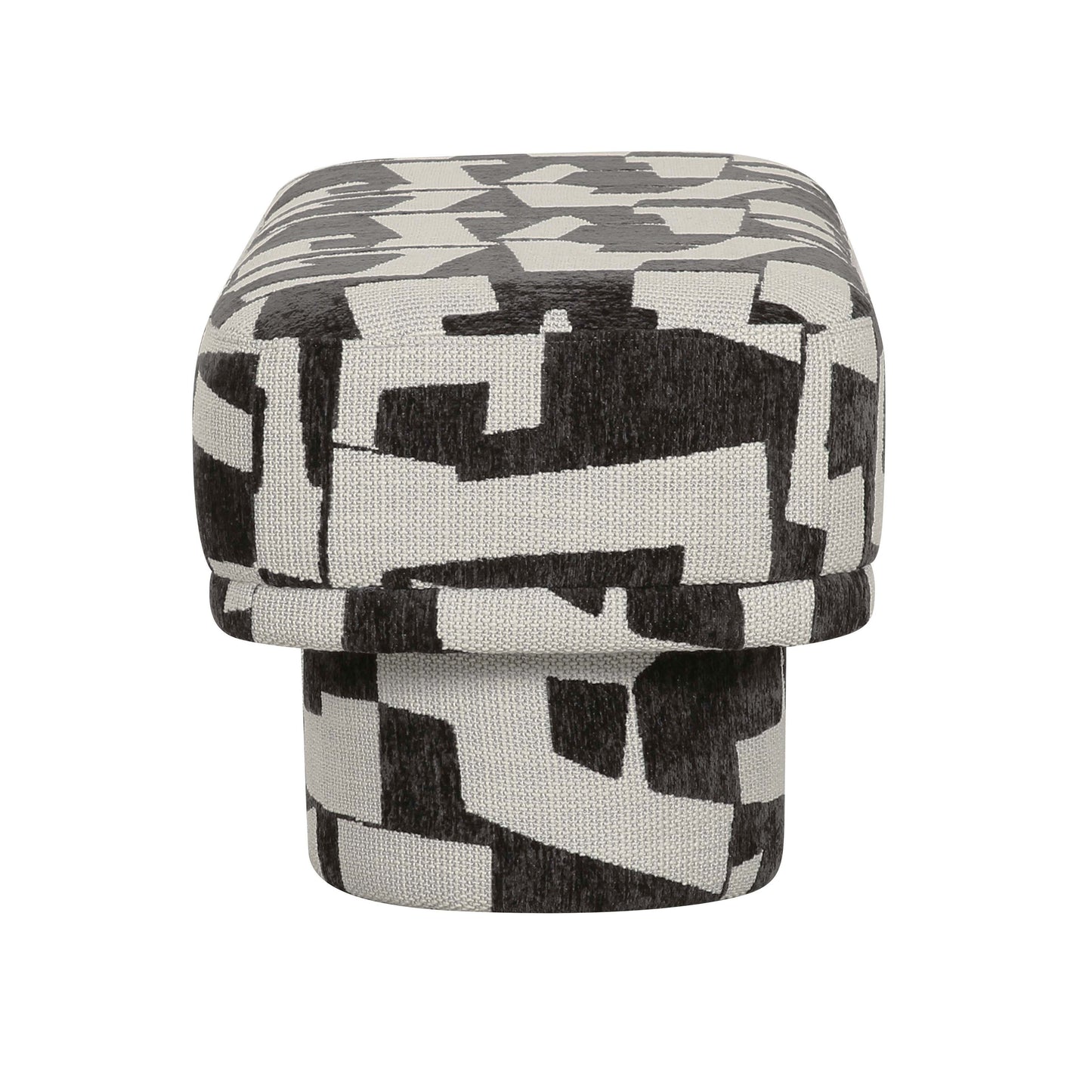 Lena Black & White Jacquard Bench