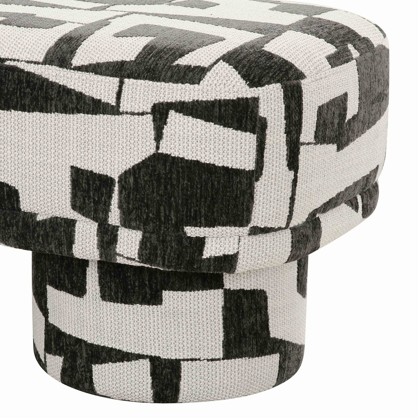 Lena Black & White Jacquard Bench