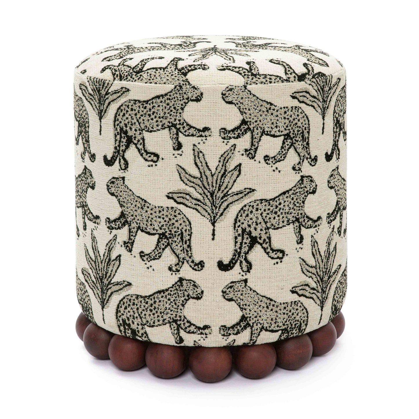 Dex Leopard Jacquard Mini Ottoman