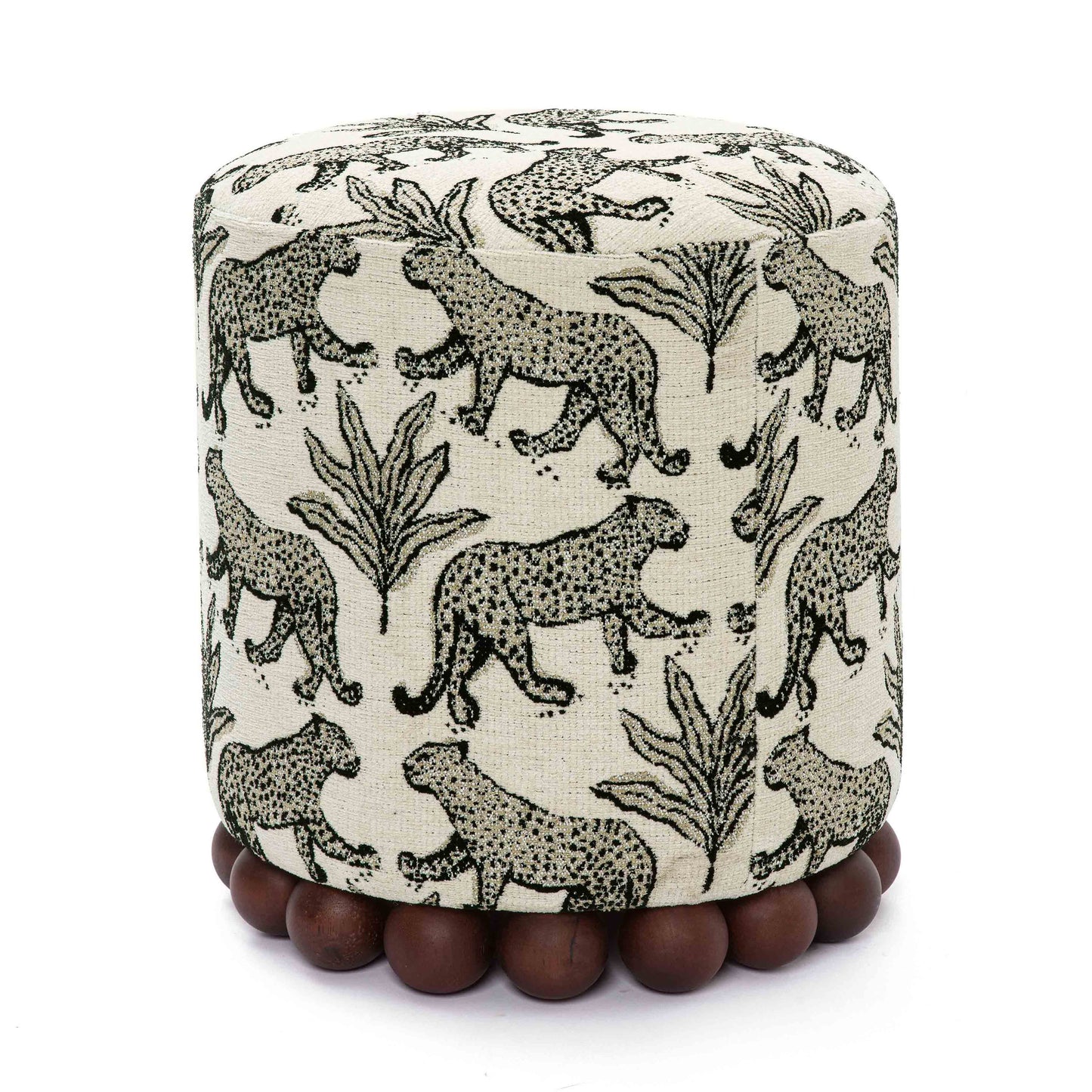 Dex Leopard Jacquard Mini Ottoman