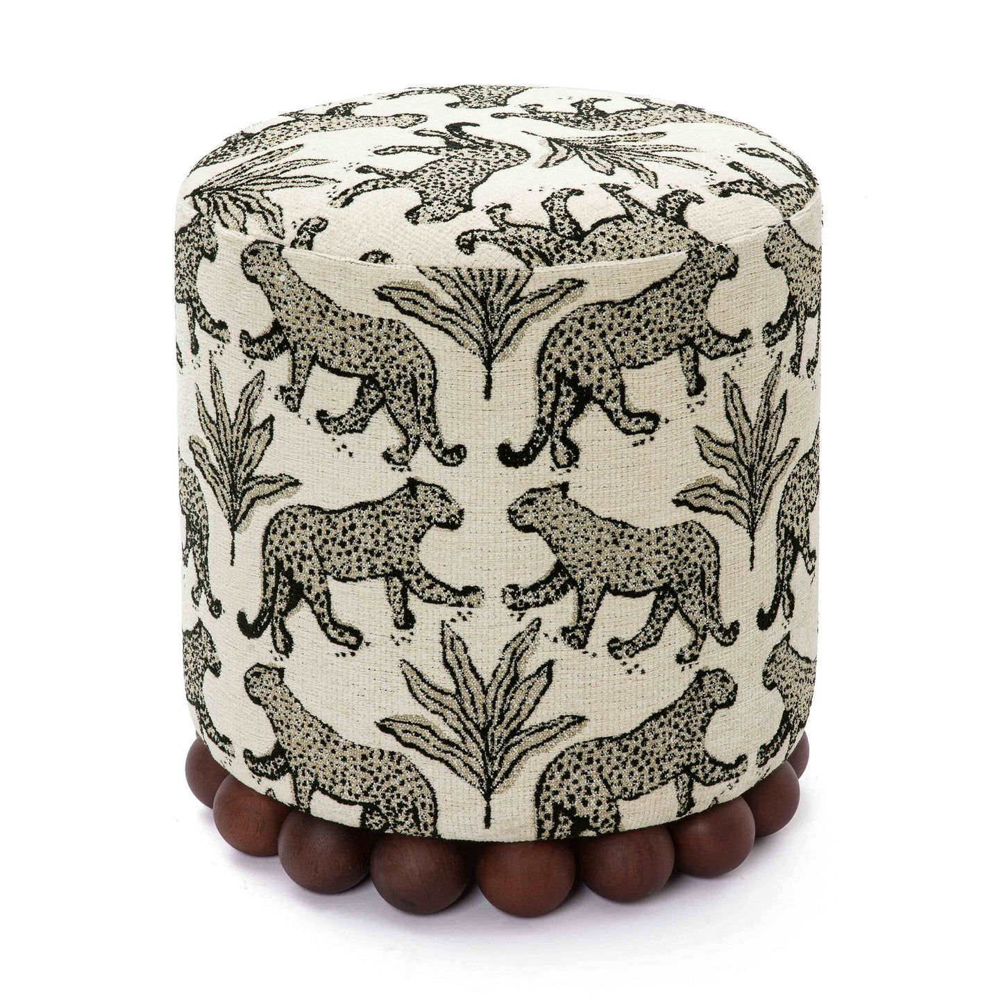 Dex Leopard Jacquard Mini Ottoman