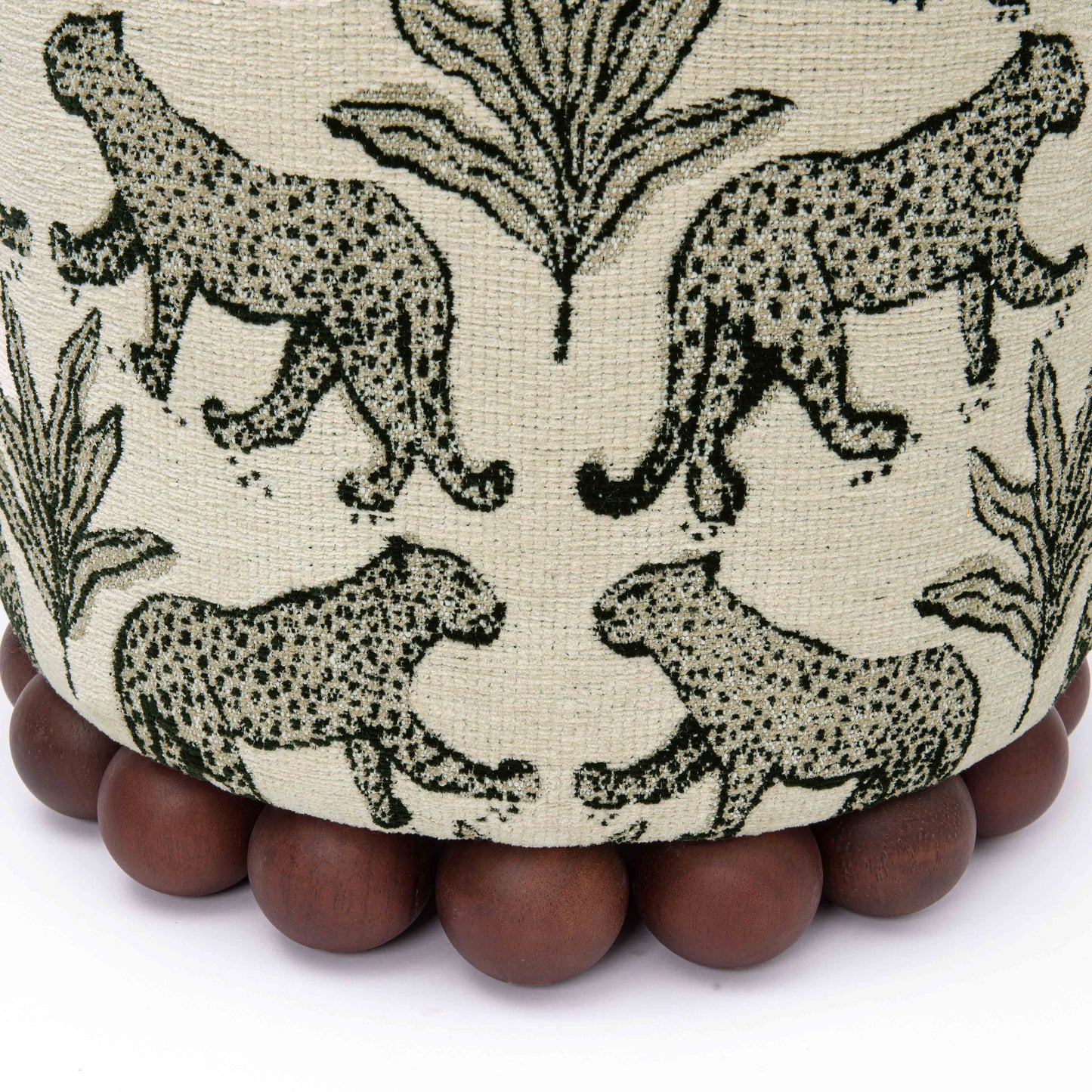 Dex Leopard Jacquard Mini Ottoman
