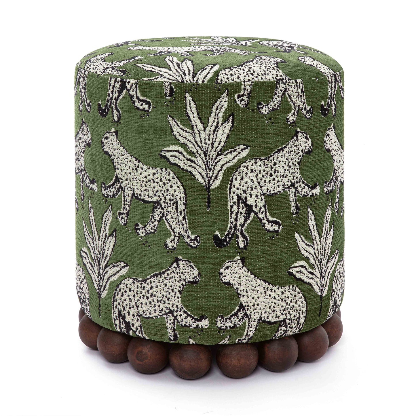 Dex Leopard Jacquard Mini Ottoman