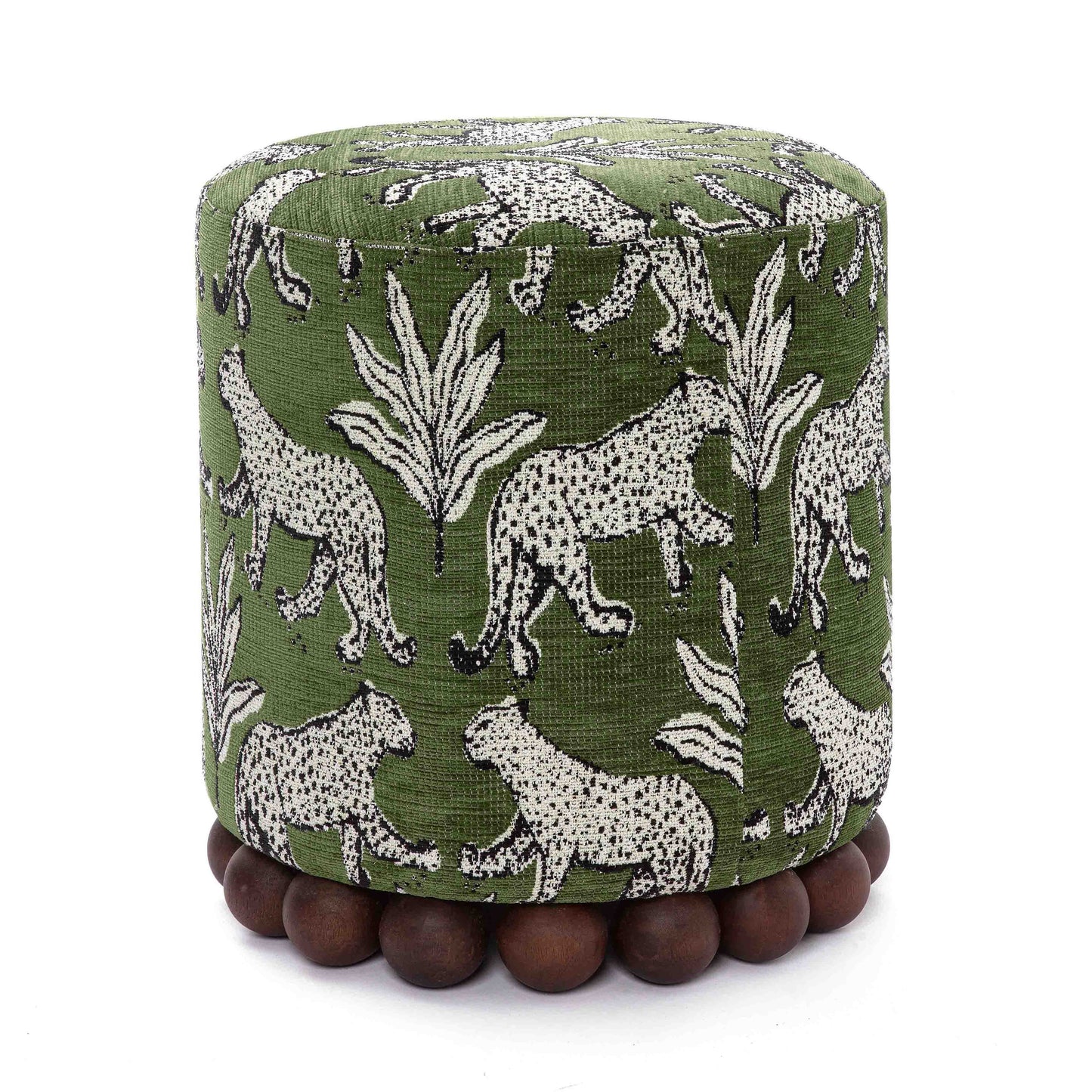 Dex Leopard Jacquard Mini Ottoman