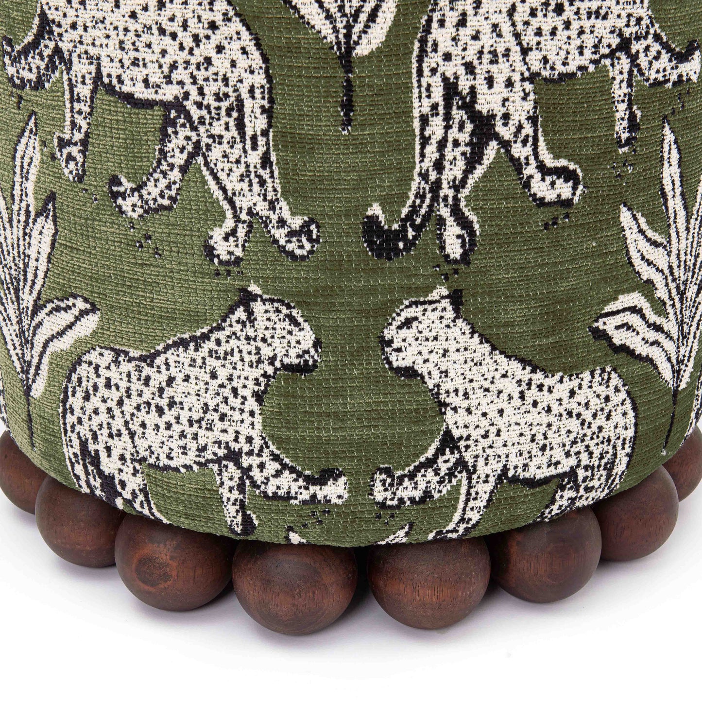 Dex Leopard Jacquard Mini Ottoman