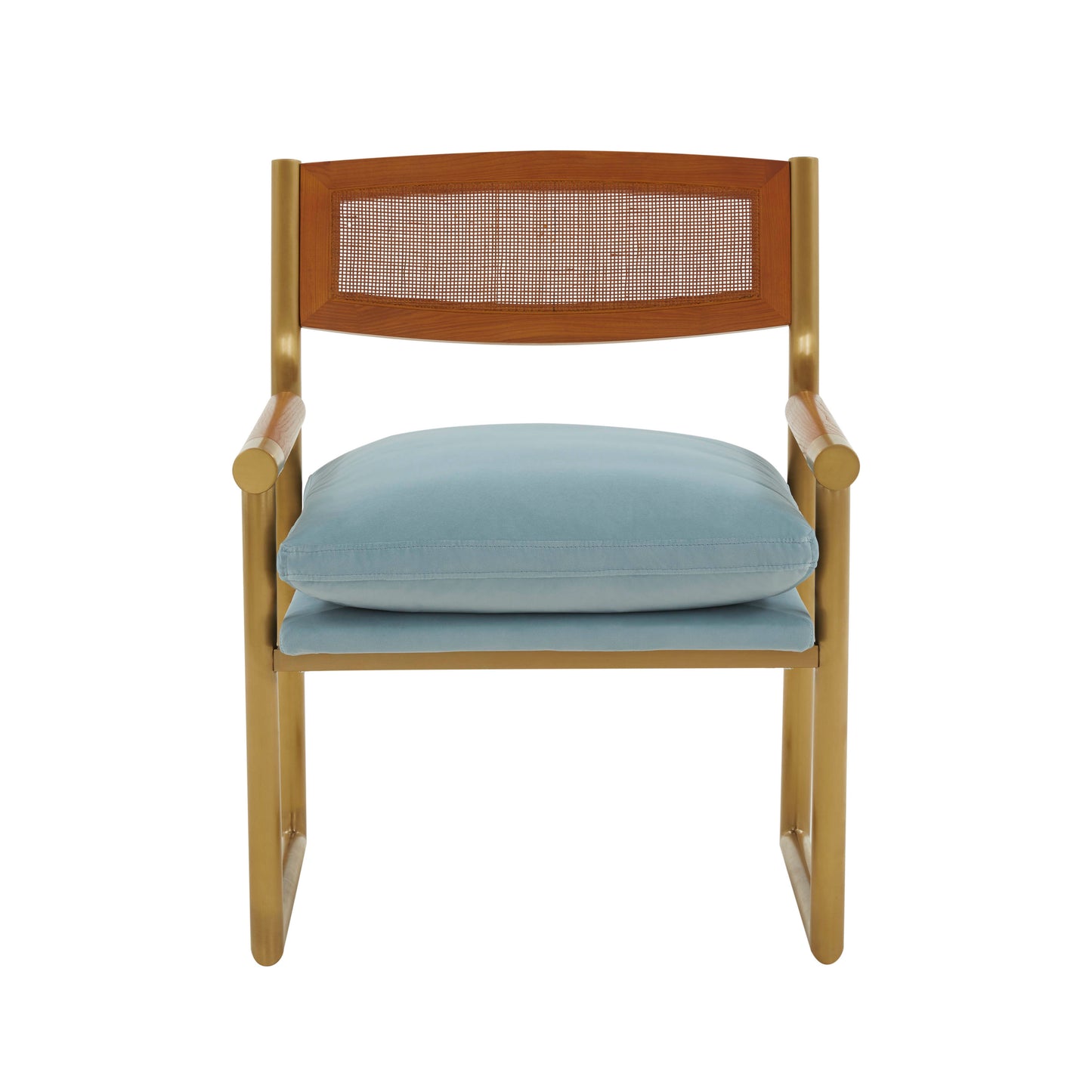 Harlow Rattan Velvet Chair