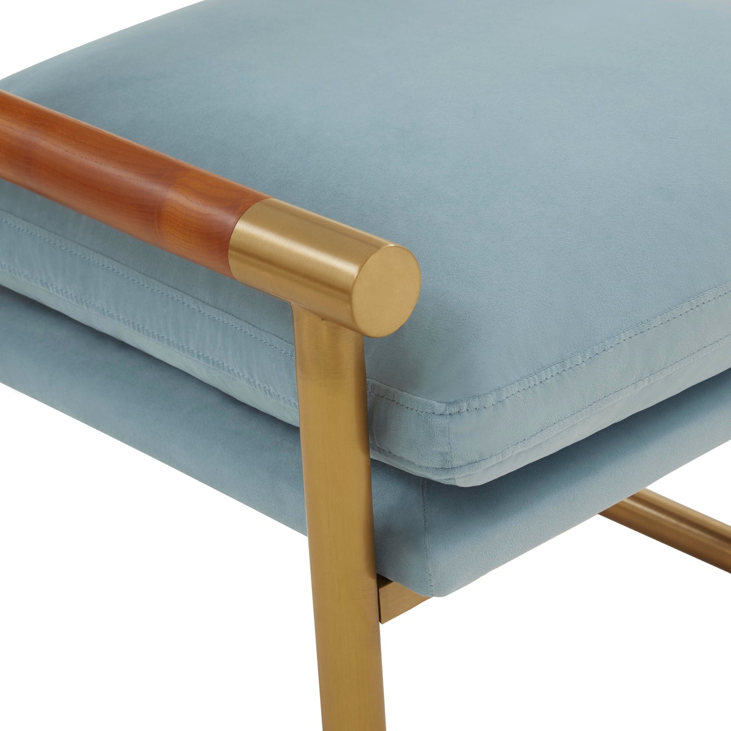 Harlow Rattan Velvet Chair