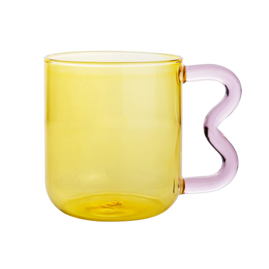 Lottie Amber & Pink Water Glass - Set of 4