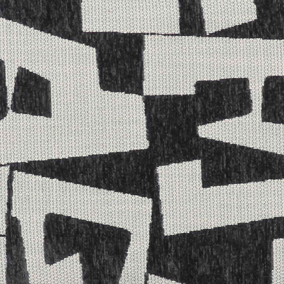 Lena Black & White Jacquard Bench