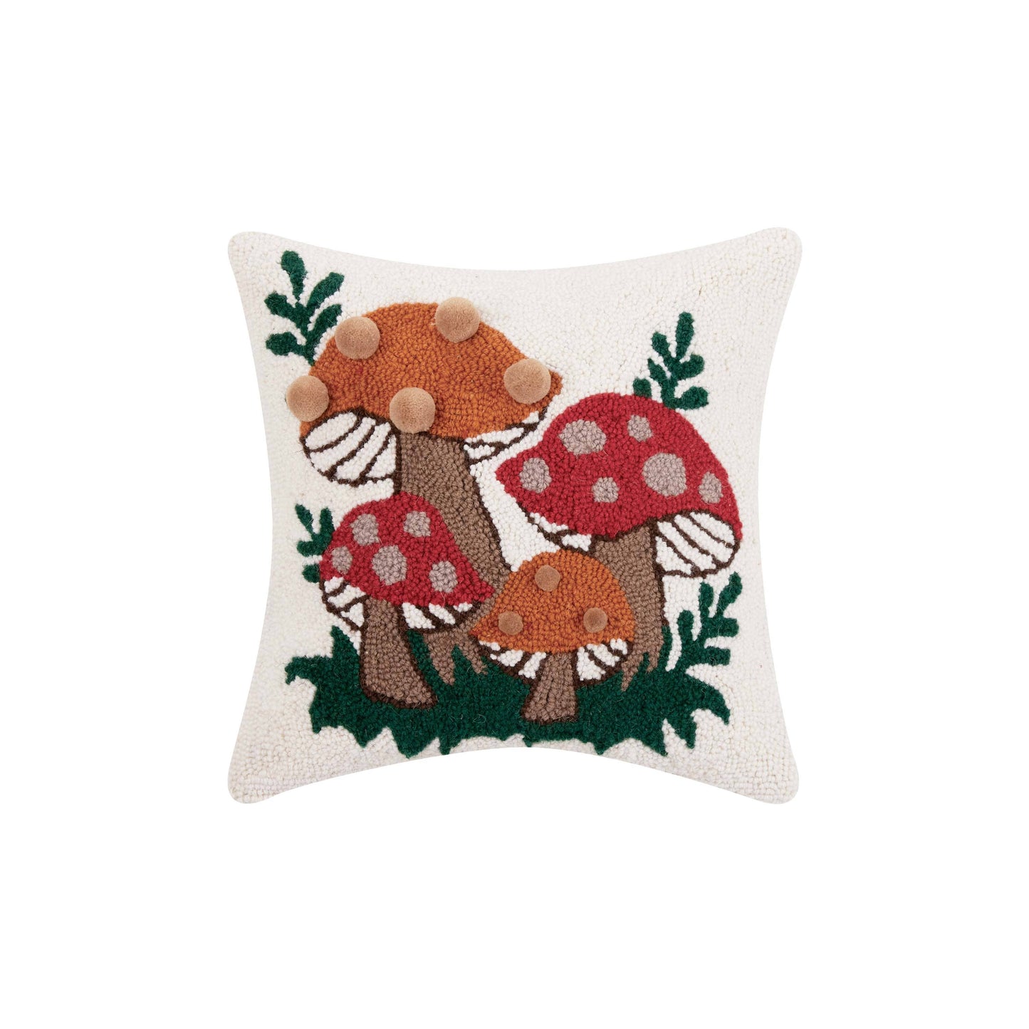 Shroomy Pom Pom Hook Pillow by Justina Blakeney