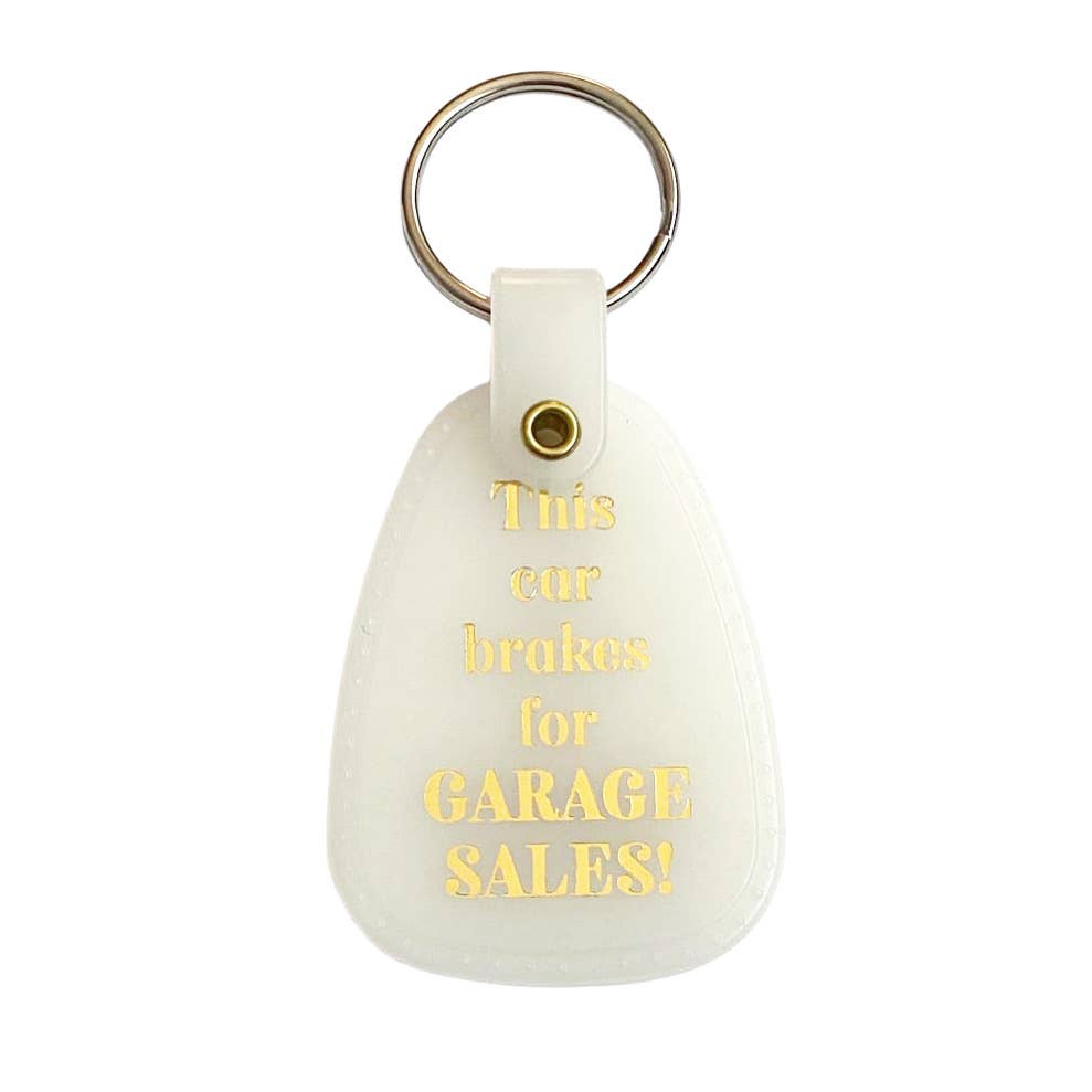 This Car Brakes for Garage Sales | Saddle Keychain