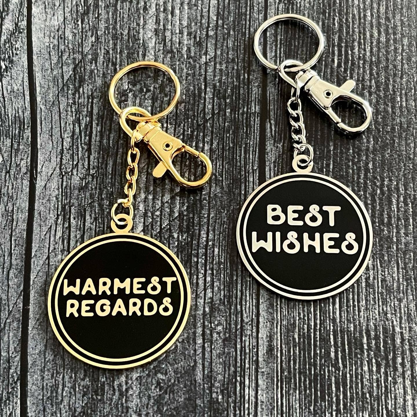 Best Wishes / Warmest Regards | Enamel Keychain