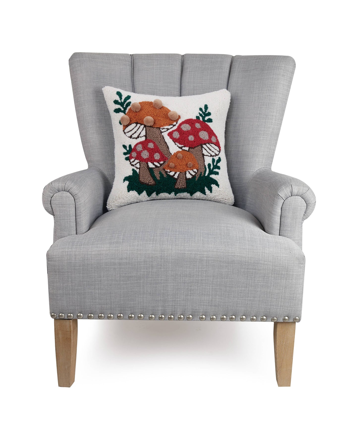 Shroomy Pom Pom Hook Pillow by Justina Blakeney