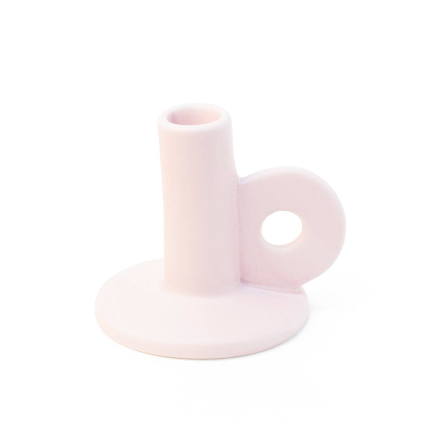 VINTAGE PINK CERAMIC CANDLE HOLDER HF