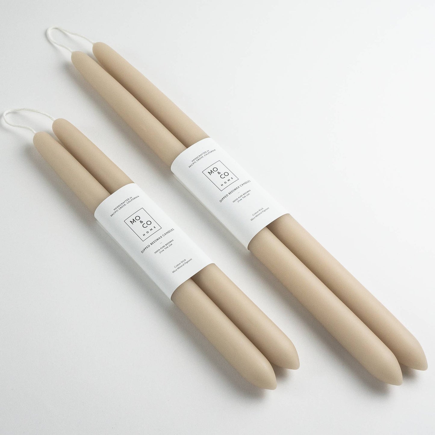 100% Beeswax Dipped Candles | Clay 10"