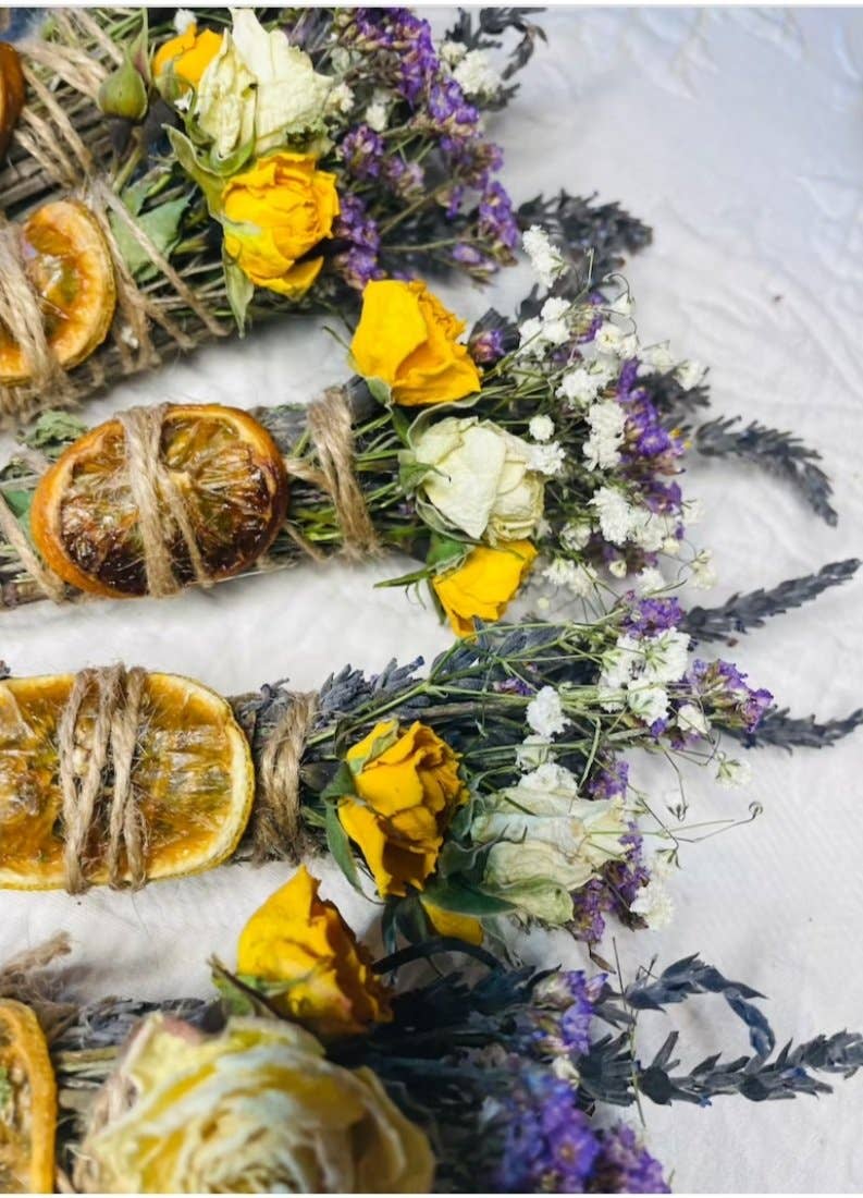 Lavender, Mint, Lemon Spring Smudge Stick