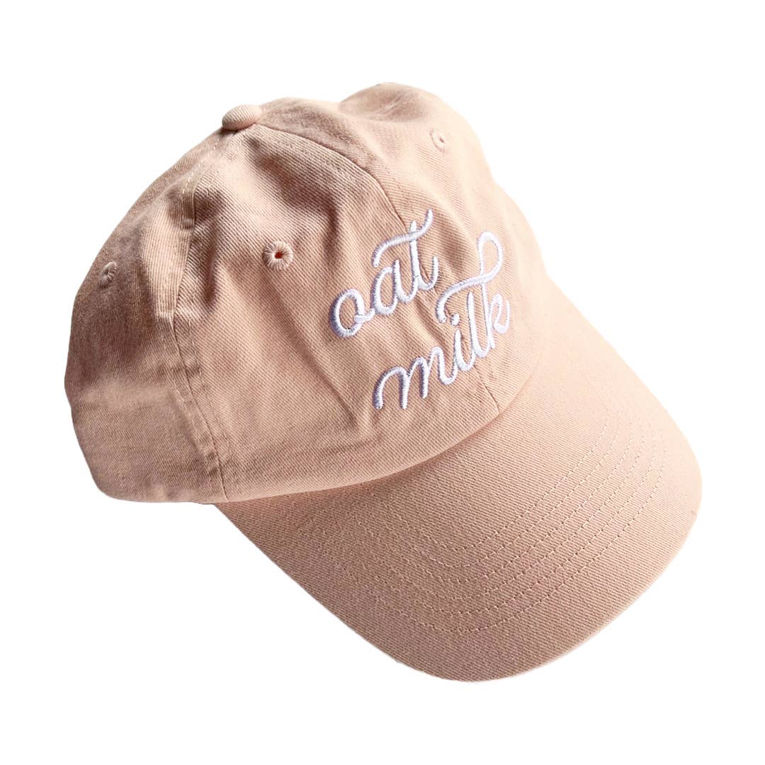 Oat milk Baseball Cap Unisex Dad Hat vegan gifts soft pink