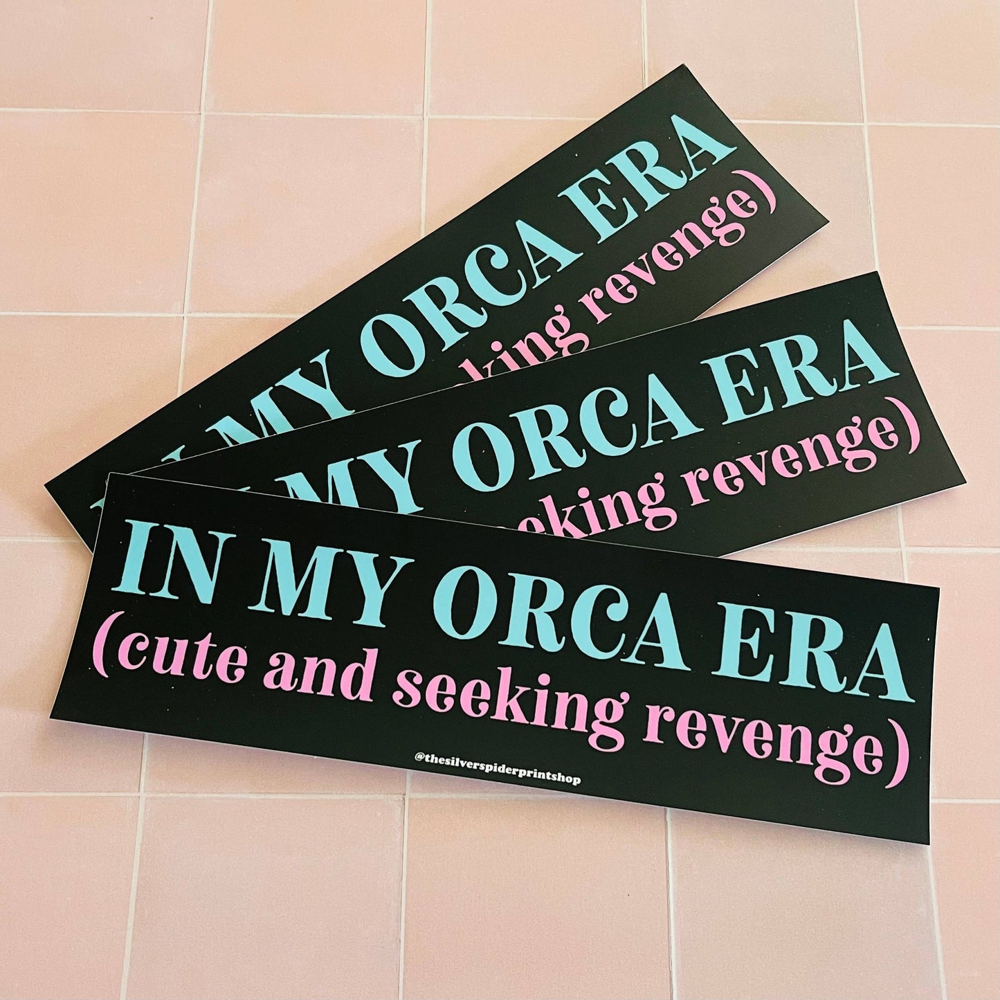 In my orca era (cute and seeking revenge) Bumper Sticker