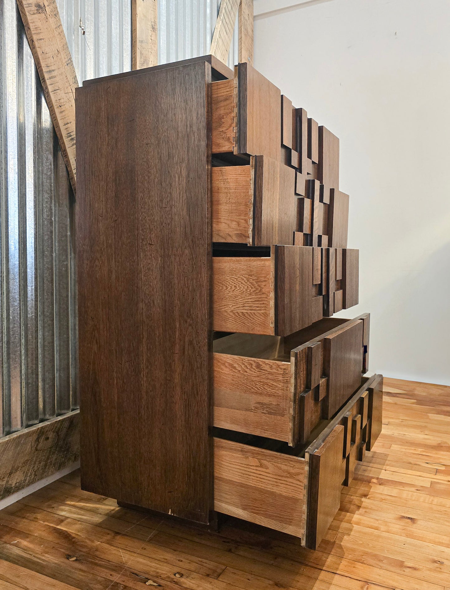 Lane Staccato Brutalist Tallboy Dresser