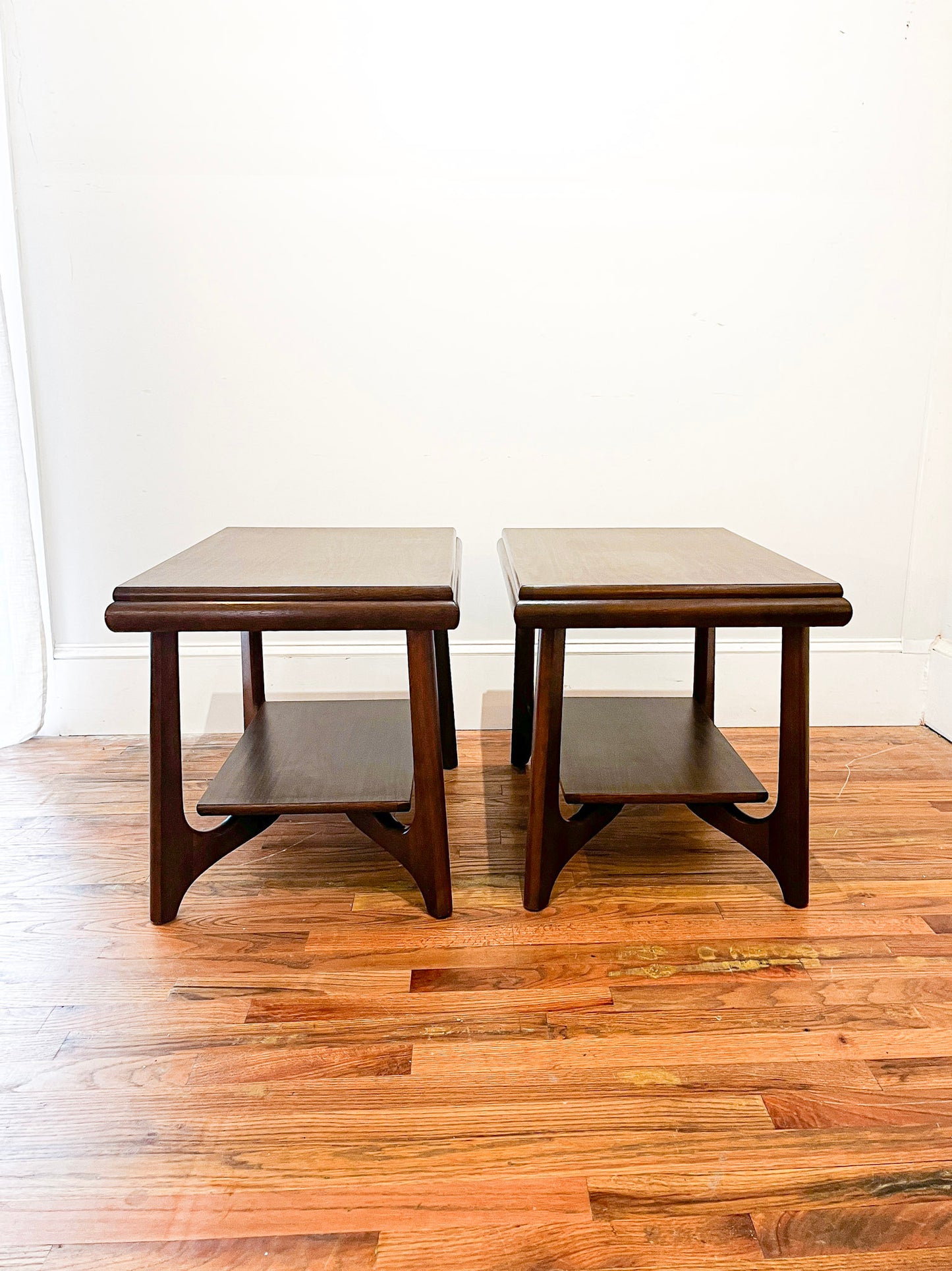 Pearsall-Style Sculptural Side Table Pair by Mersman