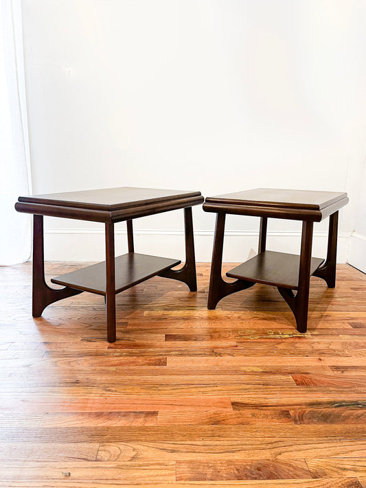 Pearsall-Style Sculptural Side Table Pair by Mersman